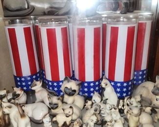 Vintage Flag Glasses - More Cats