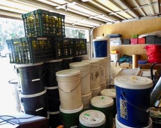 Crates of canned goods