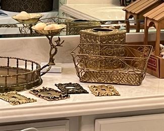 Ornate Light Covers. Bathroom decor