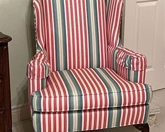 Custom upholstered Wing Back Chair 
