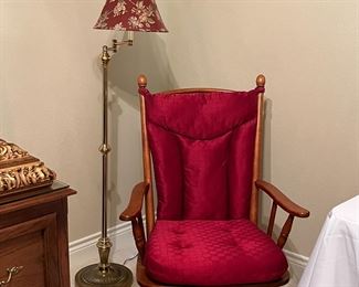 Glider and Floor Lamp