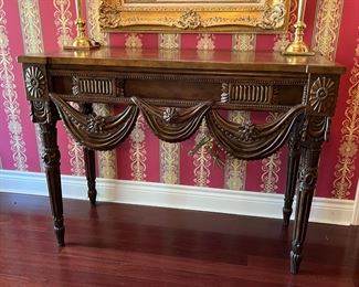 Hand Carved Entry Table