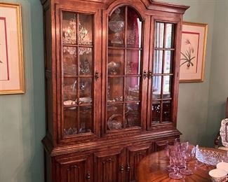 Drexel Large three Door and lighted china cabinet