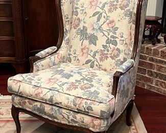 Upholstered Wing Back Living Room Chair #1