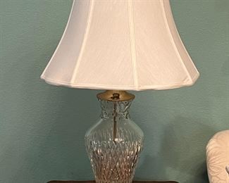 Lead Crystal Lamp with Shade #1