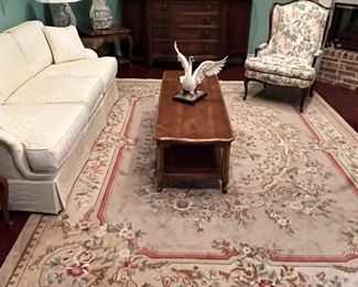 Large Area Rug , Sofa, Coffee table