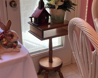 Hard Rock Maple vintage telephone table