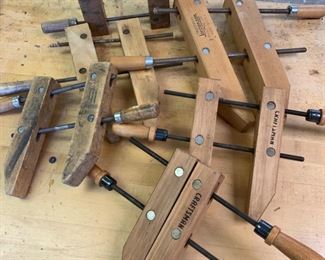 Vintage Jorgensen & Craftsman Wood Clamps-6 Total