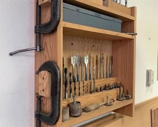 Drill & Router Bits with Wood Shelf - Huot Drill Bits