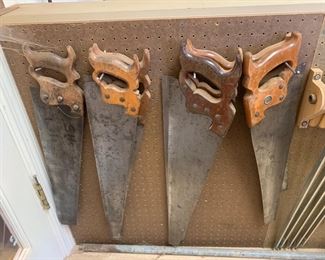 7 Vintage Disston Handsaws-Some Victory Series
