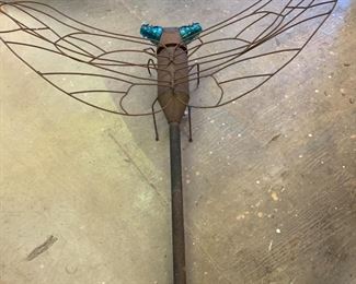	Very Large Metal Dragonfly Sculpture-66" Wide