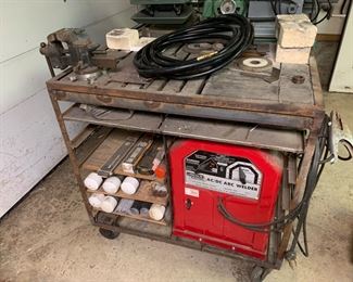 Lincoln Electric AC/DC Arc Welder with Cart