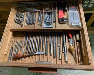 Drawer full of Sockets, Metal Punches, Allen Wrenches & More