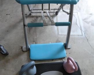 Pilates Chair and workout items