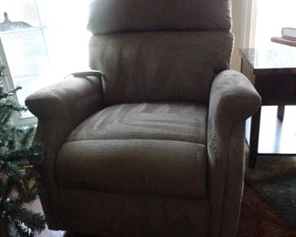 Pride Mobility Recliner (motorized and used about 6 months) Stone Color . Weighs 118 lbs so bring muscle to help you move this item