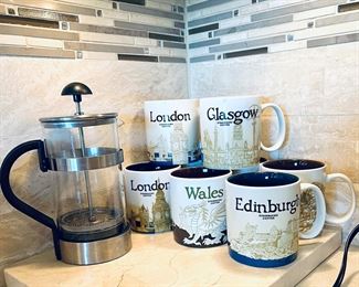 Collection of Starbucks City Mugs! London, Glasgow, Edinburgh, Wales, and more!