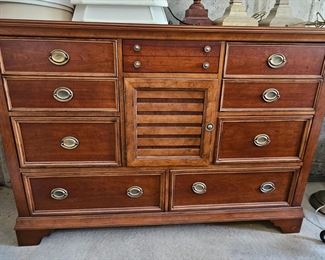 Eddie Bauer Solid Wood Dresser w/ Center Cabinet