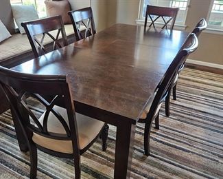 Dining Table and Upholstered Chairs