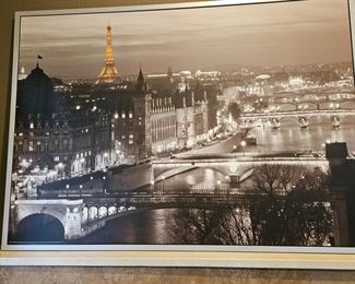 Large framed picture of Paris