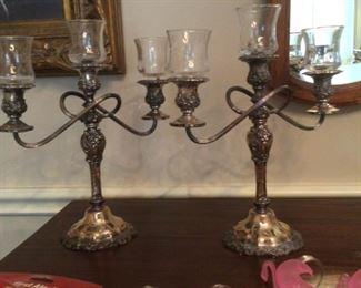 Pair of beautiful convertible candelabras
