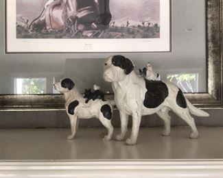 Cute doggies on a mantle