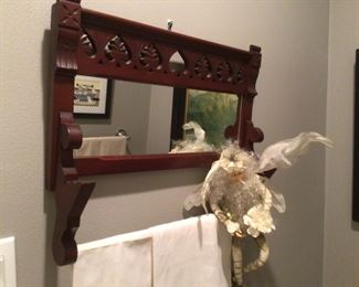 eastlake towel rack with mirror