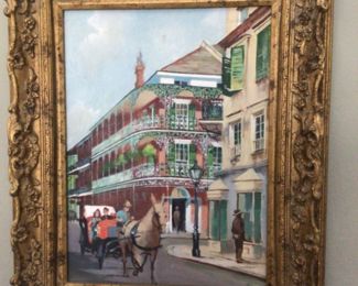 Original painting of Royal Orleans hotel in New Orleans