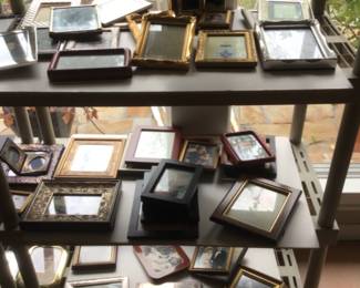 Boxes of frames! (She owned a frame shop)