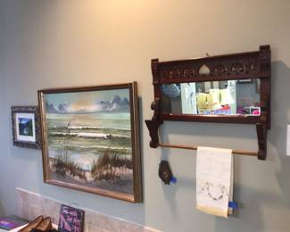 mirrored eastlake hand towel rack