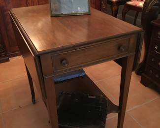 drop leaf wheeled server cart