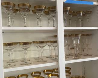 Rambler Rose by Tiffin stemware  FAB!