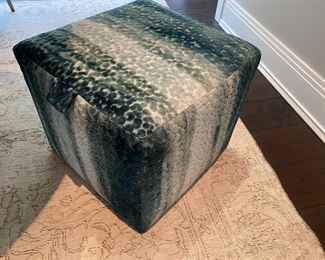 Now $490.00 - Was $700.00                                                             Pr.  Baker square upholstered  stools                                                      21"h x 21"w x 18"d (small tear to one handle tab)