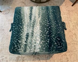 Now $490.00 - Was $700.00                                                             Pr.  Baker square upholstered  stools                                                      21"h x 21"w x 18"d (small tear to one handle tab)