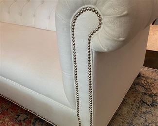 Now $595.00 - Was $850.00 Williams-Sonoma Chesterfield sofa -                       31"h x 95"long x 42"d     *some staining