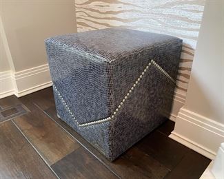 Now $315.00 - Was $450.00 pair custom patent alligator stools   - 2 pair available   20" square