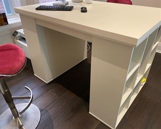  Pottery Barn Bedford Project Table                                    38"h x 55" long x 38"w