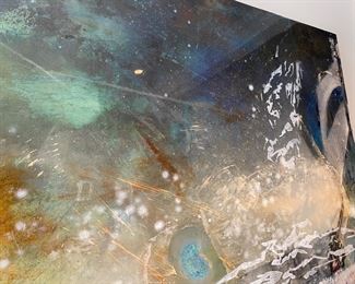 Now $980.00 - Was$1,400.00 Encaustic Mixed media painting  5' x 5' 