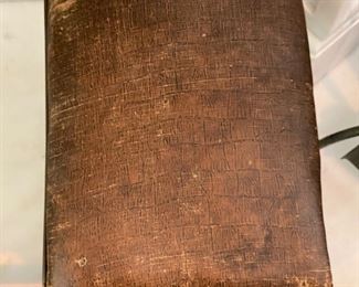 Now $525.00 - Was $750.00 Antique brass fender with leather seats  16"h x 52"w x 14"d  wear the leather seats