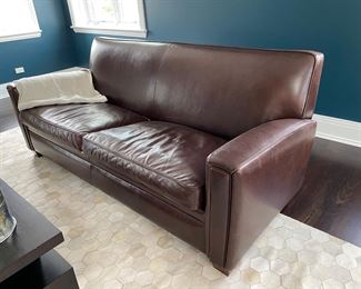  Room and board leather sofa - 2 available    34"h x 80" long x 37"d                             seat   height 19"