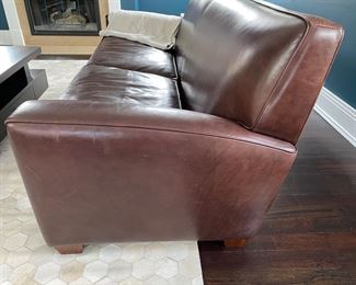  Room and board leather sofa - 2 available    34"h x 80" long x 37"d                             seat   height 19"
