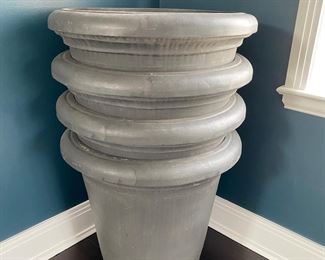 Now $52.00 - Was $75.00 each large resin pots  27"h x 27" diameter - 4 available