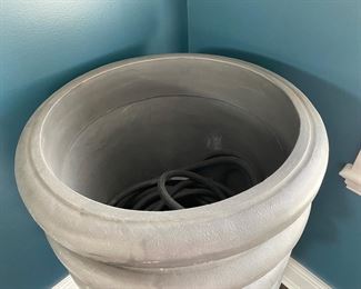 Now $52.00 - Was $75.00 each large resin pots  27"h x 27" diameter - 4 available