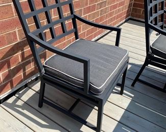  Mixed set aluminum patio dining table & 6 chairs  table:28"h x 59" long x 38"w