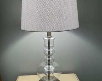  Pr. glass table lamps 23"h