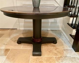 Now $420.00 - Was $600.00 Crate and Barrel "Collina" copper top dining table 30"h x 46" diameter 
