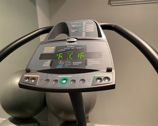 Crate and Barrel "Collina" copper top dining table 30"h x 46" diameter 