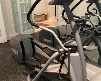  Crate and Barrel "Collina" copper top dining table 30"h x 46" diameter 