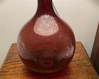  Pr. glass table lamps 24"h