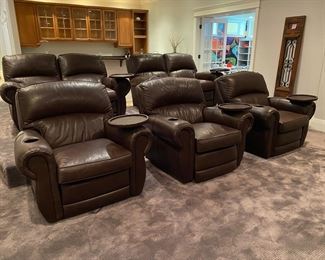 Motorized leather recliners