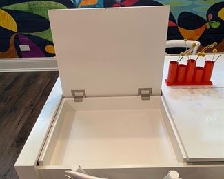  kids craft play table 23"h x 52" long x 42"w    with 4 chairs